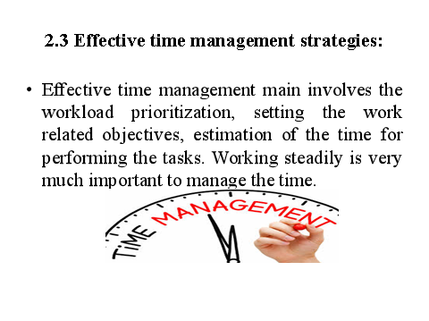 Effective time management strategies 